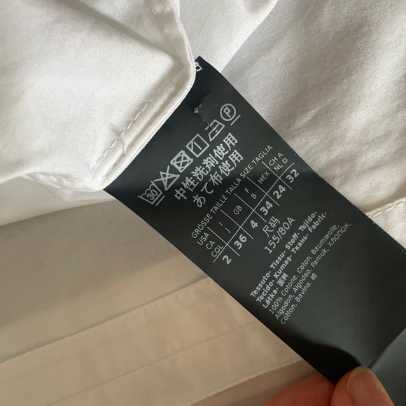 MaxMara White Poplin / Tuxedo Blouse - Picture 6 of 7